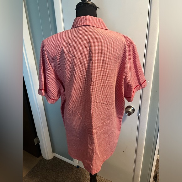 Koret Red/white Embroidered Flower Top Size 16W - Picture 3 of 6